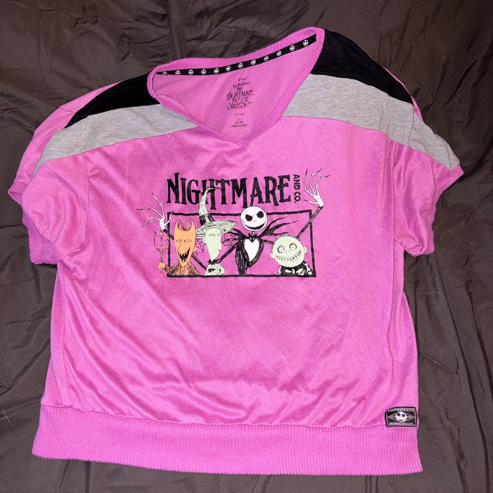 Nightmare Before Christmas Pink Graphic Tee